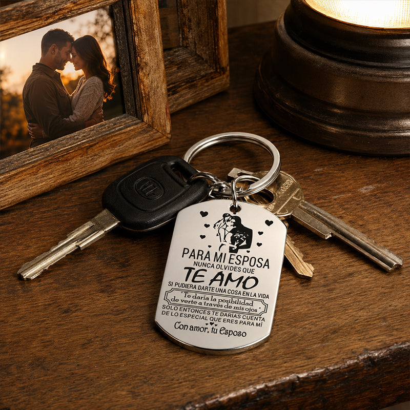 Stainless Steel Couple Keychain
