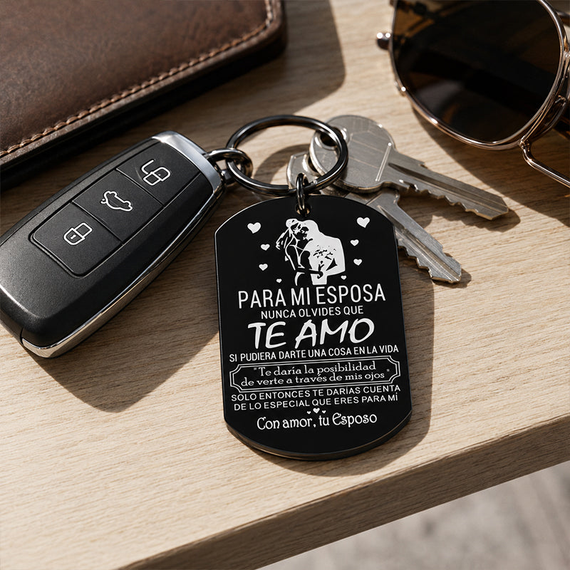 Stainless Steel Couple Keychain
