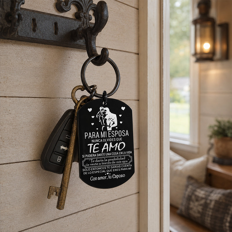 Stainless Steel Couple Keychain