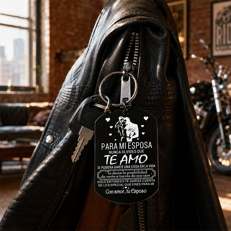 Stainless Steel Couple Keychain