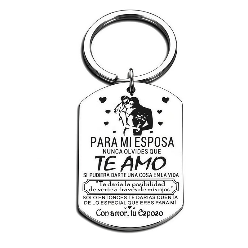 Stainless Steel Couple Keychain
