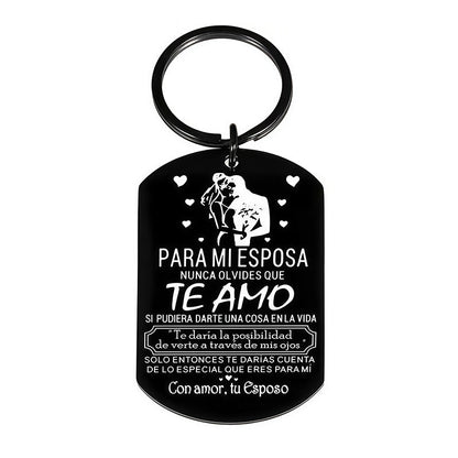 Stainless Steel Couple Keychain
