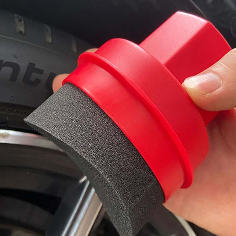 Tire Shine Sponge with Applicator Brush & Cover