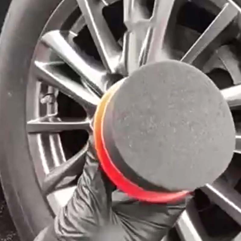 Tire Shine Sponge with Applicator Brush & Cover