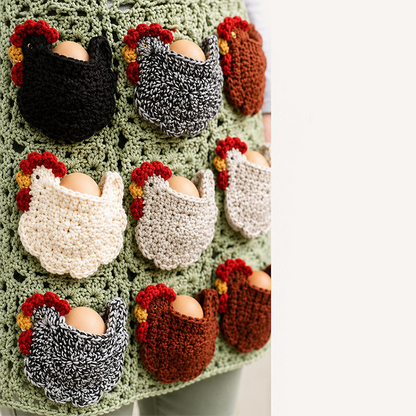 Crochet Chicken Egg Collecting Apron