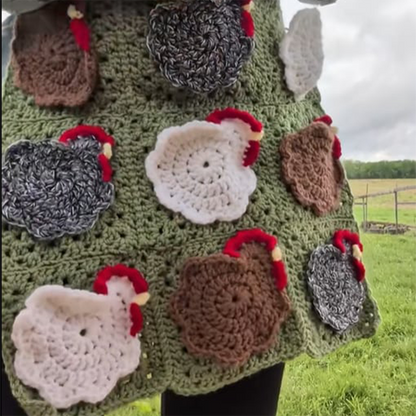 Crochet Chicken Egg Collecting Apron