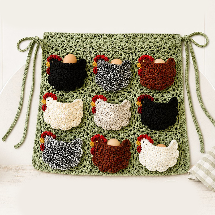 Crochet Chicken Egg Collecting Apron