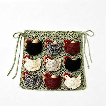 Crochet Chicken Egg Collecting Apron