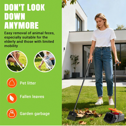Long-Handle Dog Pooper Scooper Set