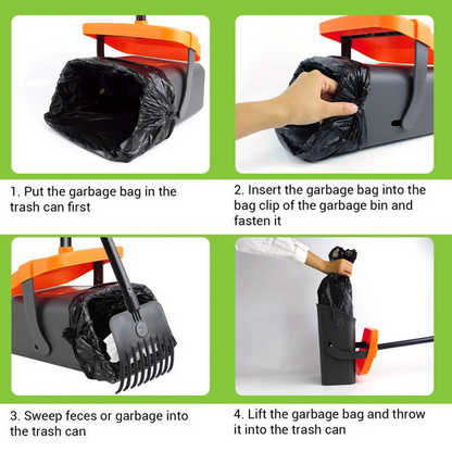 Long-Handle Dog Pooper Scooper Set