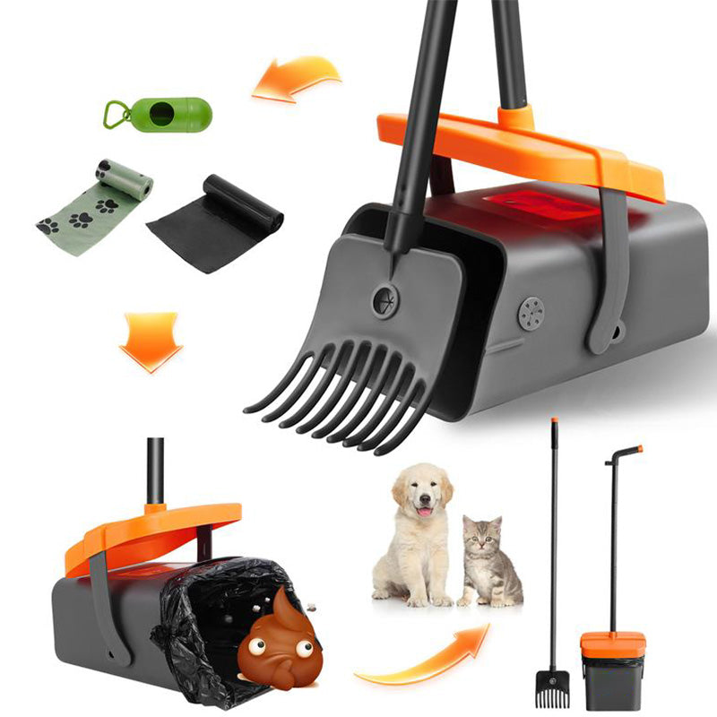 Long-Handle Dog Pooper Scooper Set