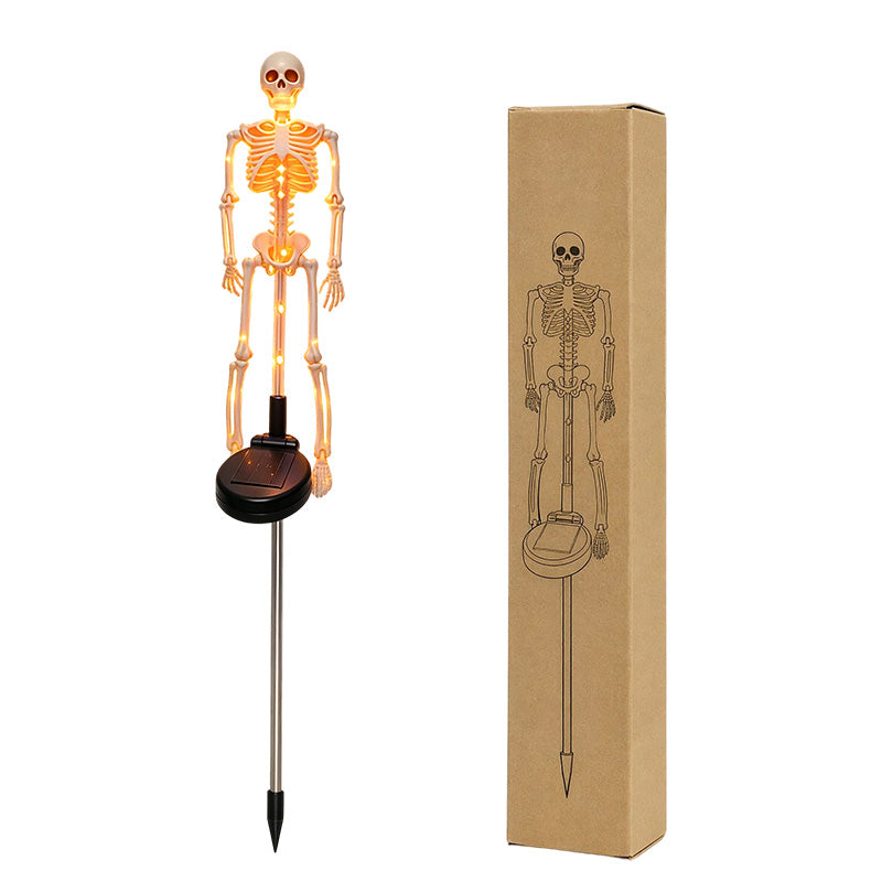 Solar Skeleton Ground Stake Lights Outdoor Waterproof Halloween Decor Lights