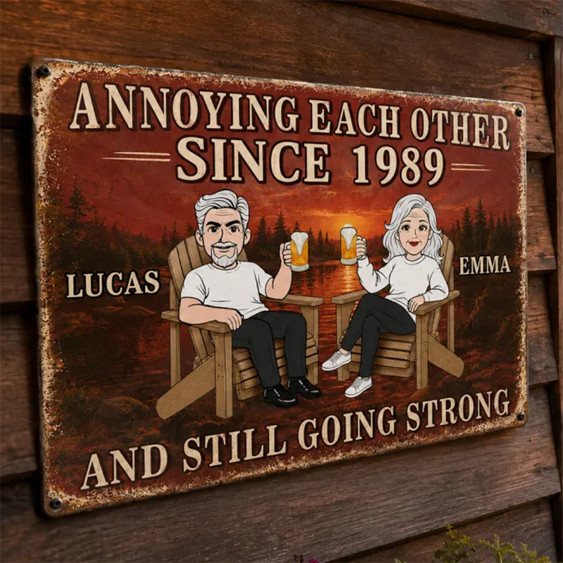 Vintage Style Wooden Hanging Sign