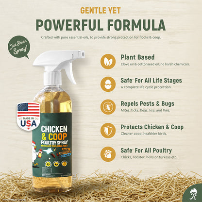 🐔 Botanical Poultry & Coop Care Spray for Routine Maintenance