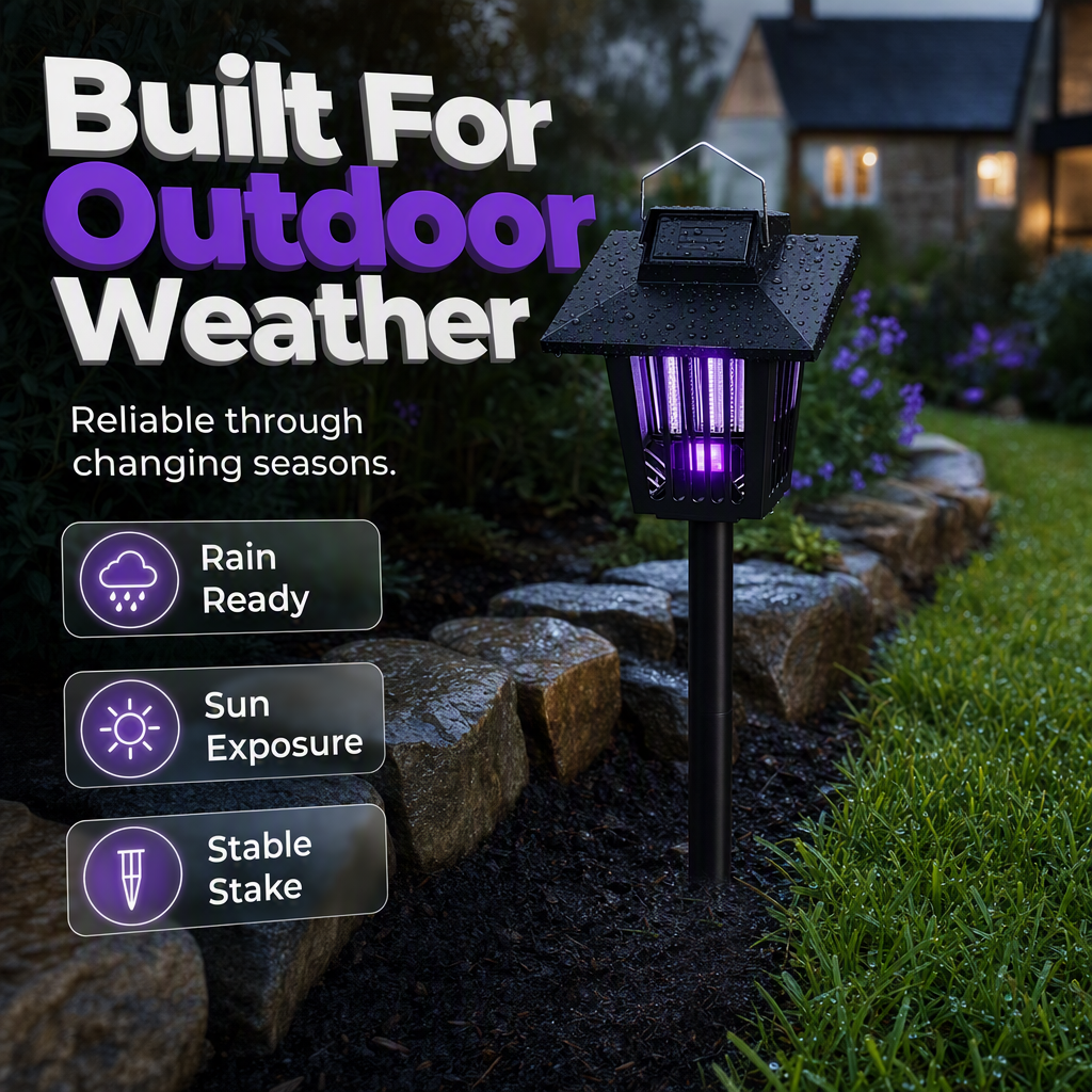 Solar Mosquito Killer Outdoor Ground Stake Lamp