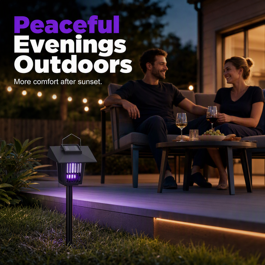 Solar Mosquito Killer Outdoor Ground Stake Lamp