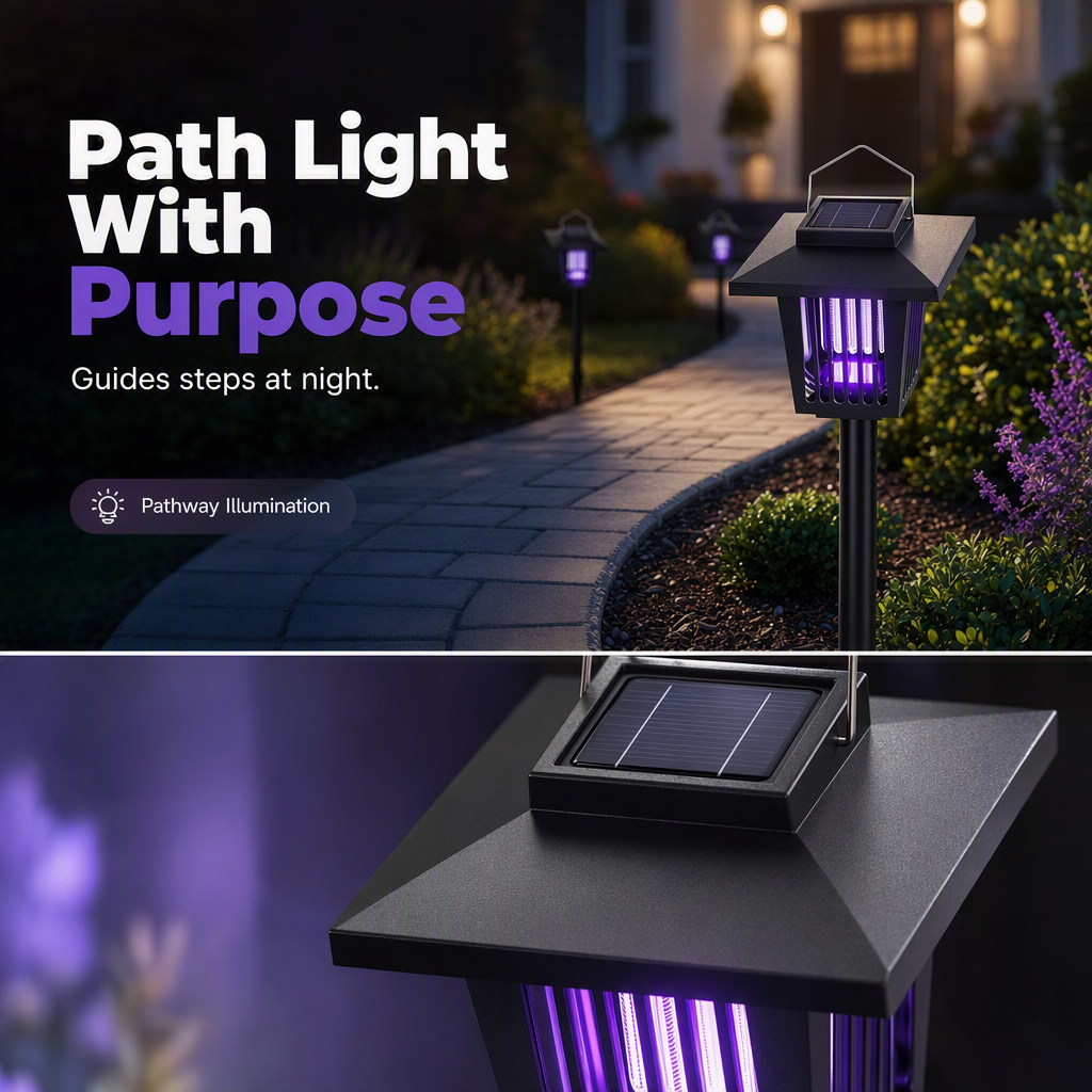 Solar Mosquito Killer Outdoor Ground Stake Lamp