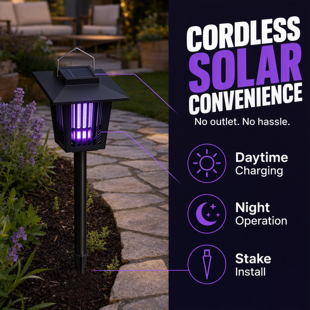 Solar Mosquito Killer Outdoor Ground Stake Lamp