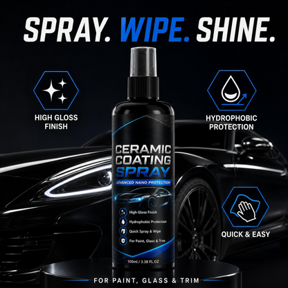 🚗✨ Nano Ceramic Coating Spray – Hydrophobic Car Paint Protection & Mirror Shine