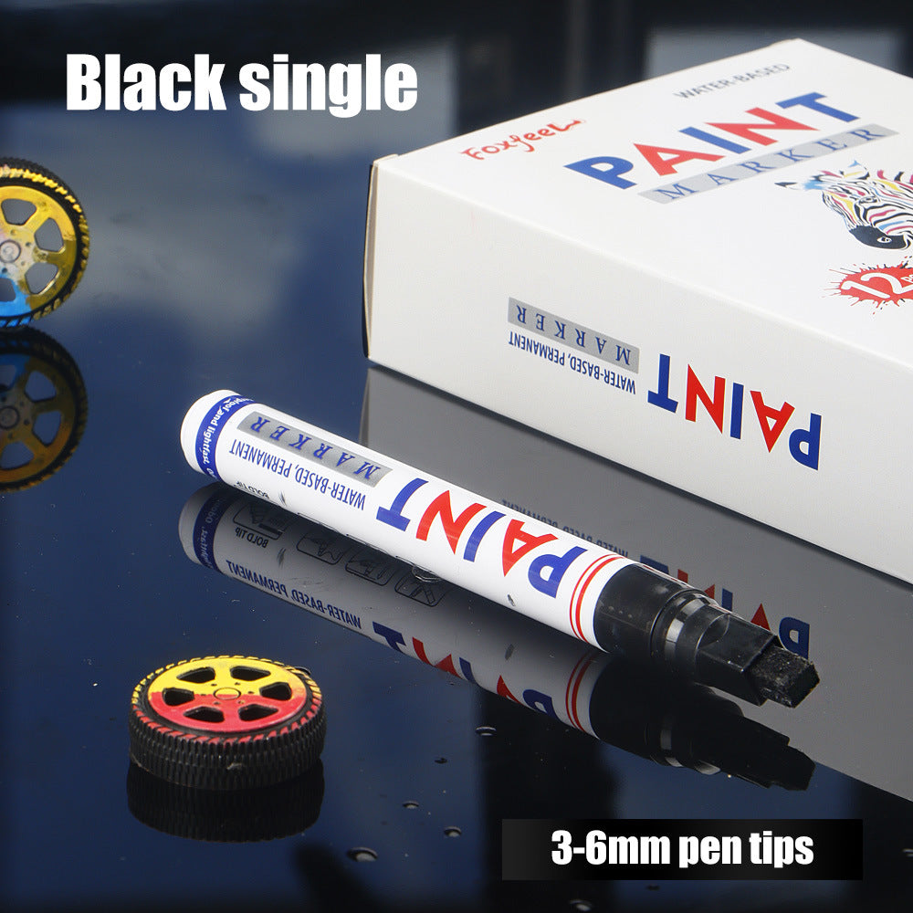 🎨12-Color Paint Marker Set – 6mm Chisel Tip for Custom Tire Lettering & DIY