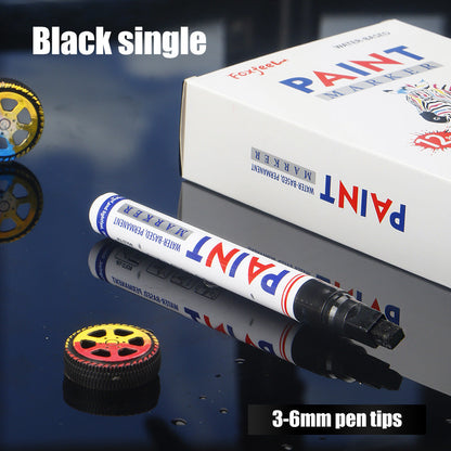 🎨12-Color Paint Marker Set – 6mm Chisel Tip for Custom Tire Lettering & DIY