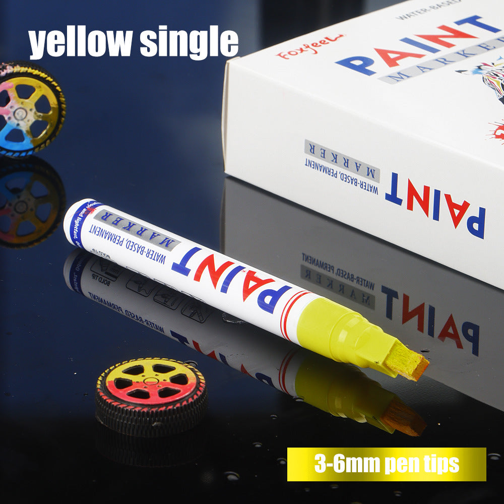 🎨12-Color Paint Marker Set – 6mm Chisel Tip for Custom Tire Lettering & DIY