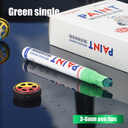 🎨12-Color Paint Marker Set – 6mm Chisel Tip for Custom Tire Lettering & DIY