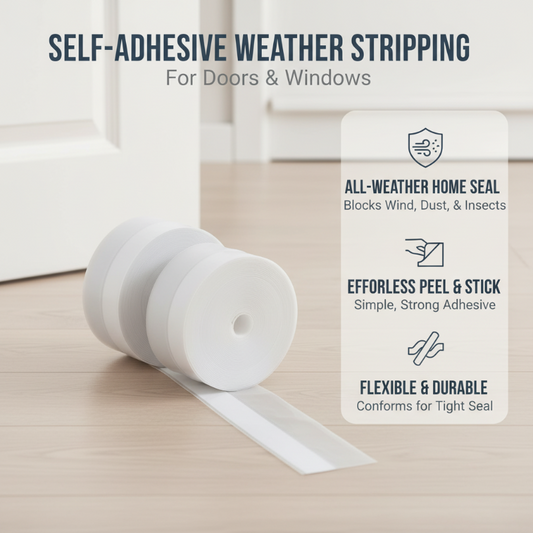 🚨 LAST DAY SALE: 50% OFF 🚨 2026 Upgraded Self-Adhesive Weather Stripping 🔥 Noise Reduction & Energy Saving Door Seal Strip ✅ Draft Stopper for Windows & Doors 🏠 BUY 2 GET 1 FREE (Limited Stock!)