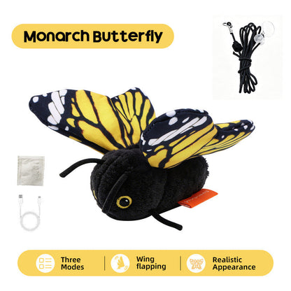 📢📢50% OFF !! ⏰Smart Sensing Flapping Butterfly Toy Interactive Cat