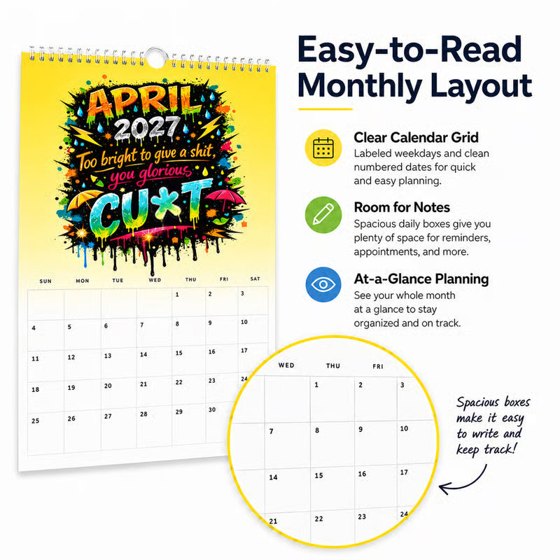 Funny Graffiti Wall Calendar