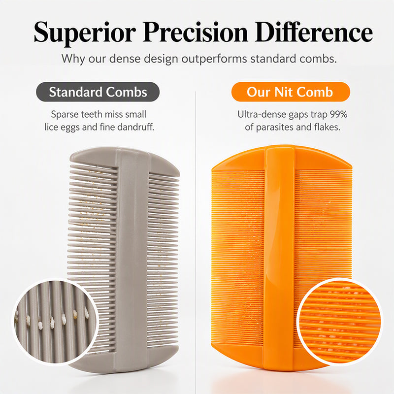 Double-Sided Fine Tooth Lice Comb
