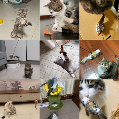 🎅Christmas Pre-sale🌲Interactive Bird Simulation Cat Toy Set