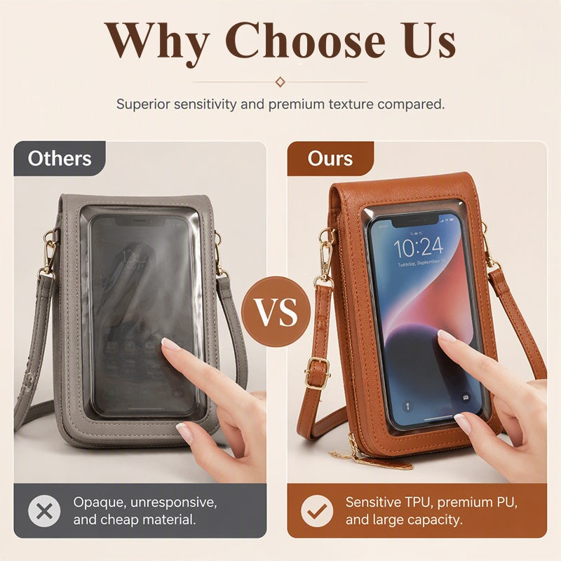 Anti-Theft Touchscreen Crossbody Phone Bag