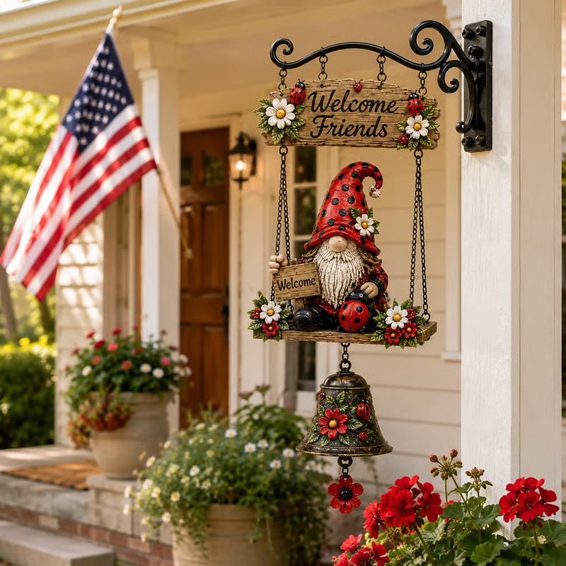 🔥HOT SALE💞50K+ SOLD!⏳✨Gnome Welcome Doorbell Outdoor Decor