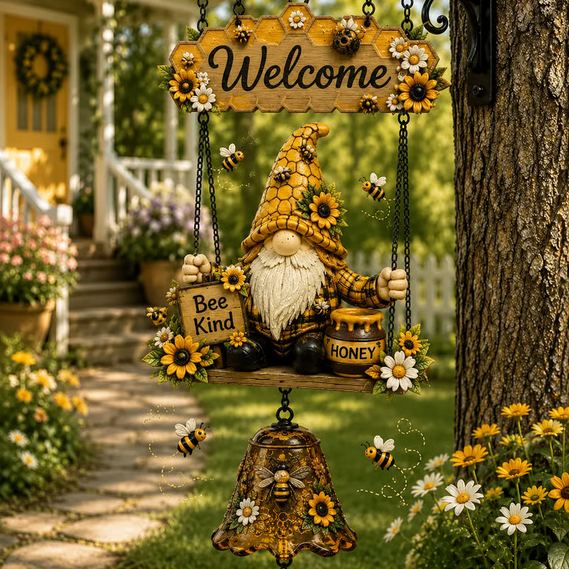 🔥HOT SALE💞50K+ SOLD!⏳✨Gnome Welcome Doorbell Outdoor Decor
