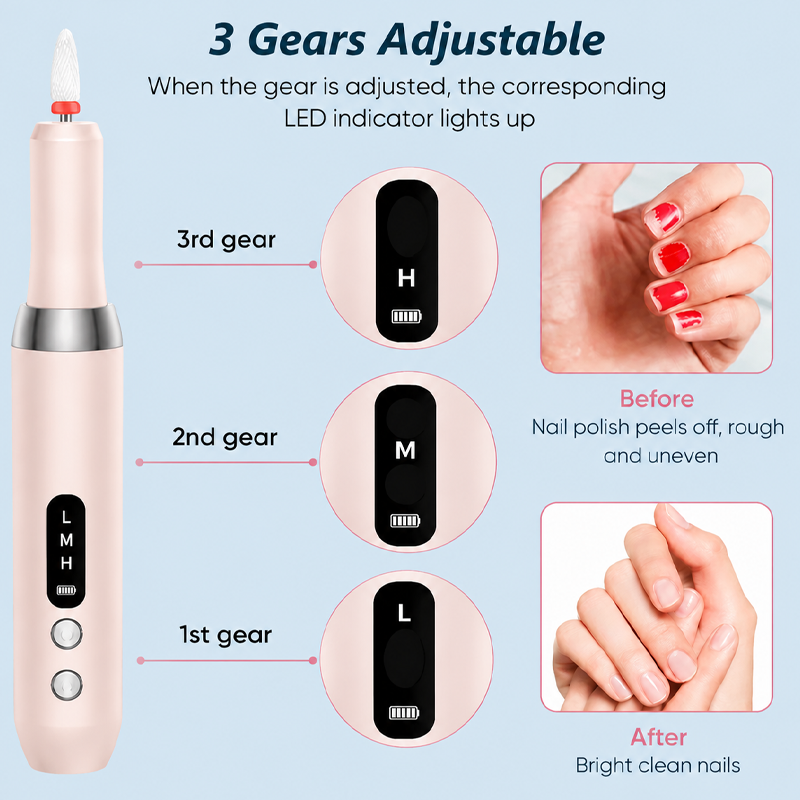 Cordless Electric Nail Drill Machine with Charging Base