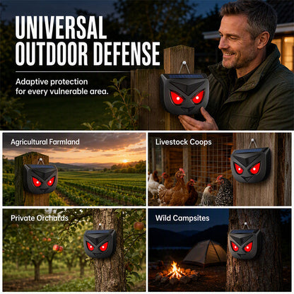 Solar Animal Repeller with Flashing LED Lights