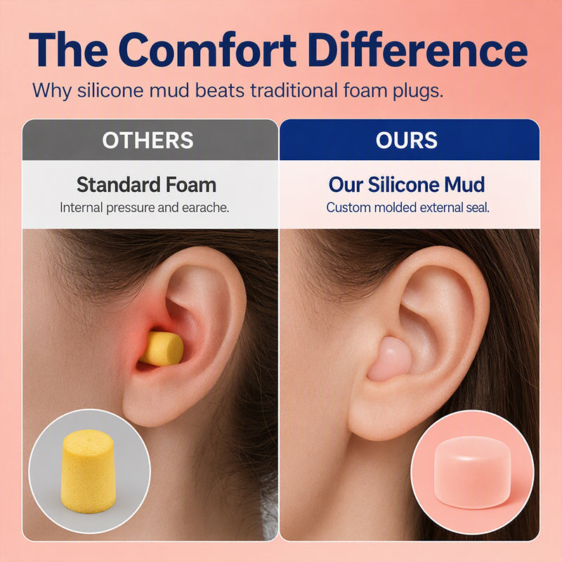 Moldable Silicone Mud Earplugs