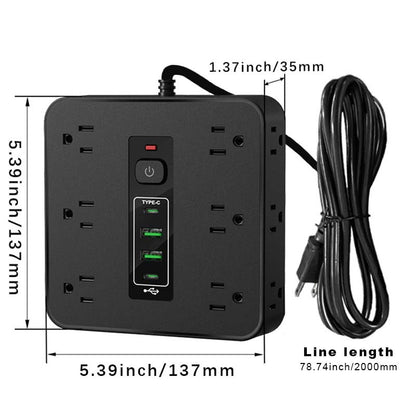 Square Surge Protector Power Strip
