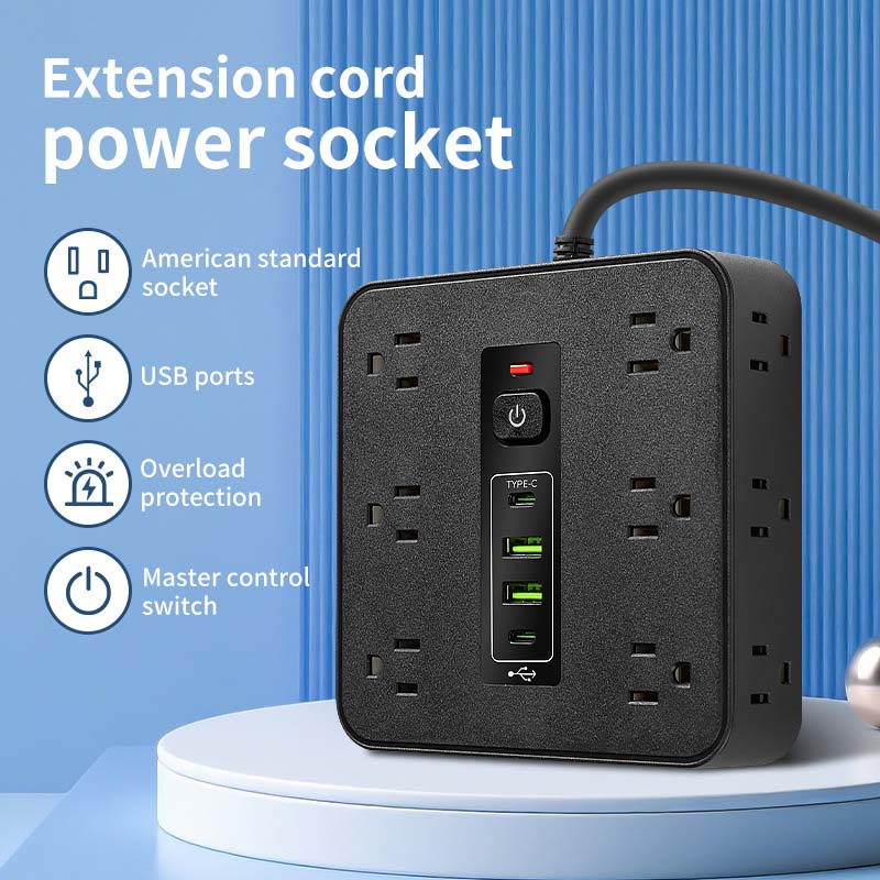 Square Surge Protector Power Strip
