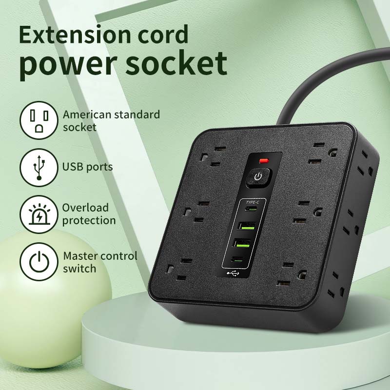 Square Surge Protector Power Strip