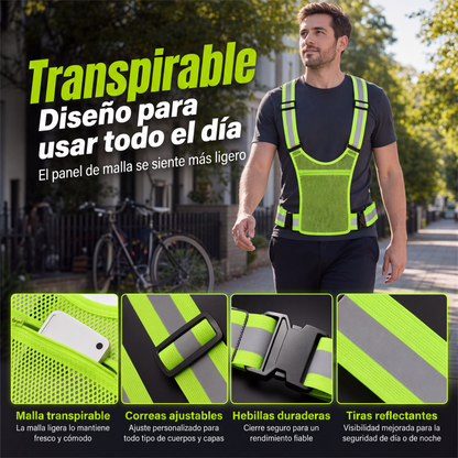 🦺✨ High-Visibility Reflective Vest – Practical Pocket, Comfortable Fit, and Total Safety for Day and Night Running 🌙🏃‍♂️
