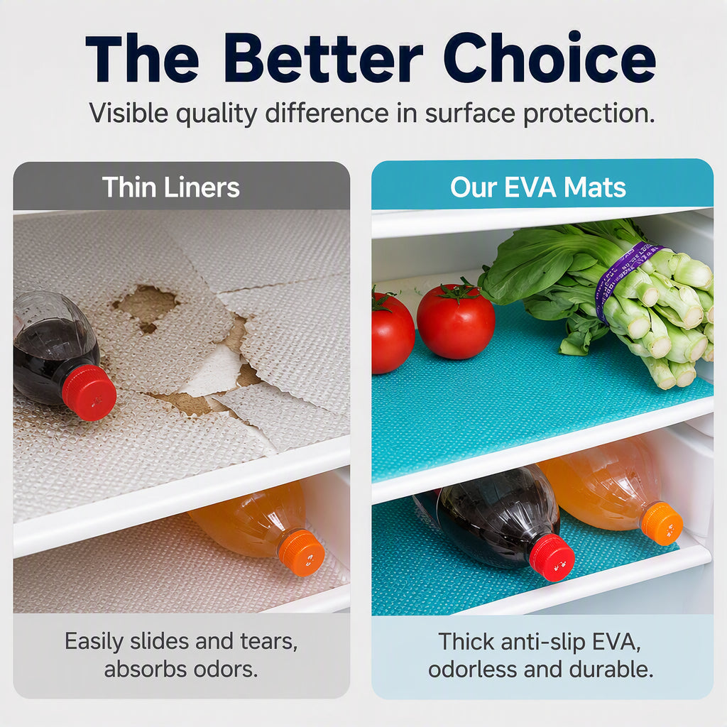 🧊 50% OFF NOW! 🛡️ Waterproof Fridge Shelf Liners – Non-slip, easy-clean & food-safe – Keeps fridge shelves fresh & organized ✨