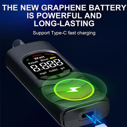 Rechargeable Alcohol Tester with LCD Screen and Voice Broadcast