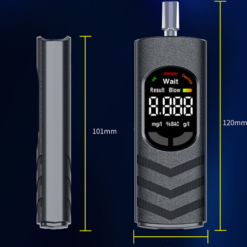 Rechargeable Alcohol Tester with LCD Screen and Voice Broadcast