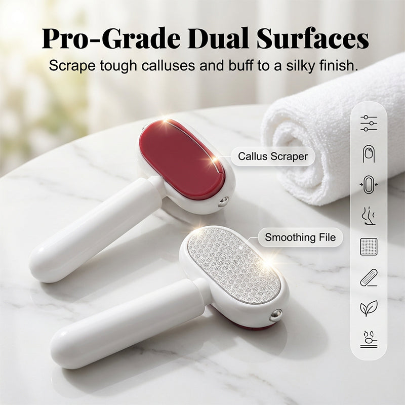 🦶✨50% OFF! 💨💅 Double-Sided Foot Scraper – Removes Calluses & Dead Skin Easily for Smooth, Baby-Soft Feet at Home. Over 41,728 Silky-Smooth Heels!✨