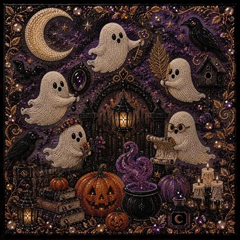 Halloween Synthetic Pearl Painting DIY Kit