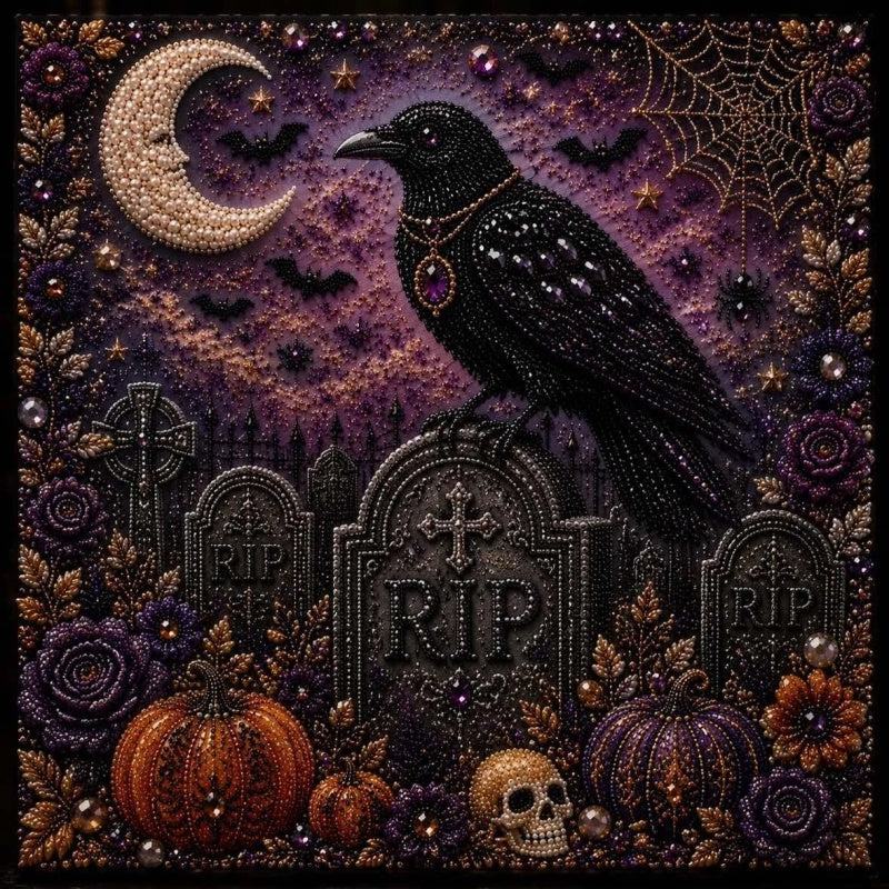 Halloween Synthetic Pearl Painting DIY Kit