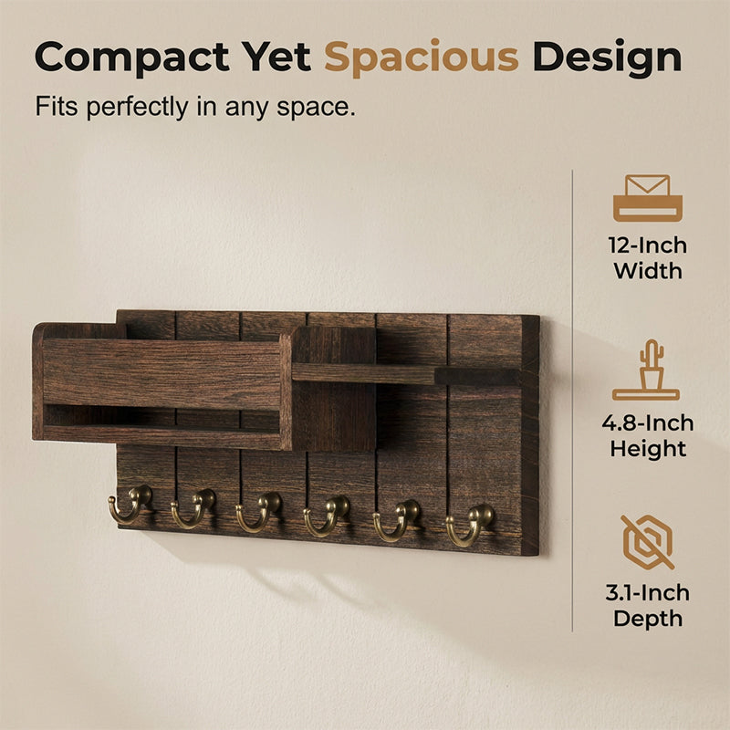 🎉 2026 SALE 50% OFF! 🔥 Wall-Mounted Mail & Key Holder – Over 25,700 Sold! Spacious Basket, Display Shelf & Heavy-Duty Hooks ✨