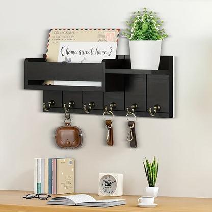 🎉 2026 SALE 50% OFF! 🔥 Wall-Mounted Mail & Key Holder – Over 25,700 Sold! Spacious Basket, Display Shelf & Heavy-Duty Hooks ✨